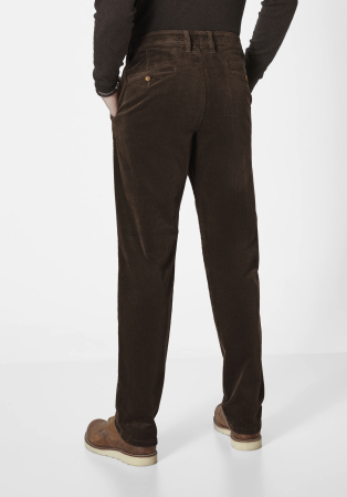 Pantaloni catifea velur bumbac REDPOINT Odessa maro [3]
