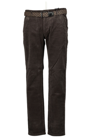pantaloni chino - Pantaloni velur chino bumbac barbati REDPOINT Odessa maro