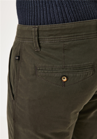 Pantaloni termici bumbac chino barbati REDPOINT Odessa Thermo oliv inchis [5]