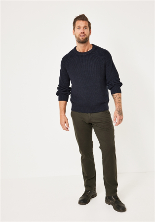 Pantaloni termici bumbac chino barbati REDPOINT Odessa Thermo oliv inchis [2]