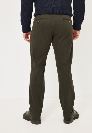 Pantaloni termici bumbac chino barbati REDPOINT Odessa Thermo oliv inchis [3]