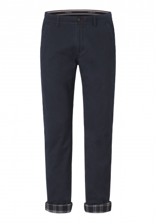 pantaloni chino - Pantaloni caldurosi bumbac barbati REDPOINT Odessa Thermo bleumarin