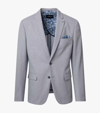 Costume - Sacou semi-captusit barbati VENTI gri/albastru