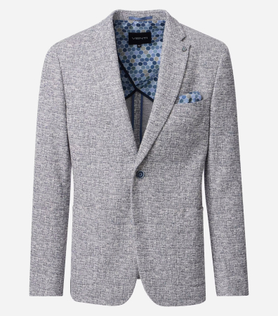 Costume - Sacou semi-captusit barbati VENTI gri deschis pepit