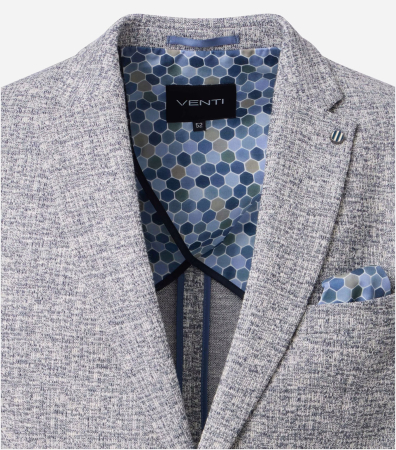 Sacou semi-captusit barbati VENTI gri deschis pepit [2]