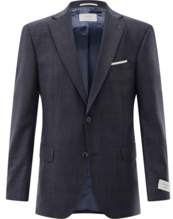 costume mix&match - Sacou costum lana Loro Piana m&m barbati CARL GROSS ModernFit  Tomson 52.116S3 bleumarin carouri