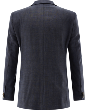 Sacou costum lana Loro Piana m&m barbati CARL GROSS ModernFit  Tomson 52.116S3 bleumarin carouri [3]
