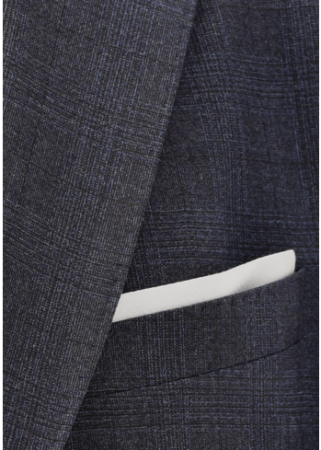 Sacou costum lana Loro Piana m&m barbati CARL GROSS ModernFit  Tomson 52.116S3 bleumarin carouri [1]