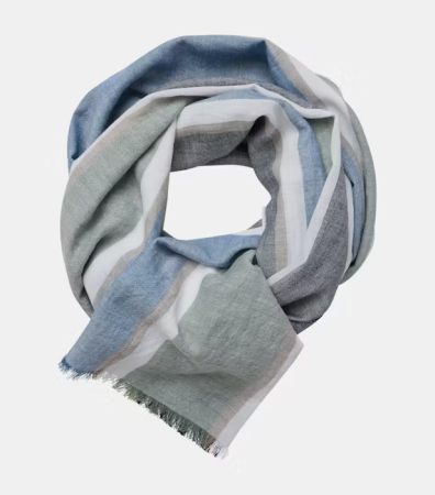 esarfe fulare manusi - Esarfa bumbac barbati CASA MODA  verde/bleu dungi
