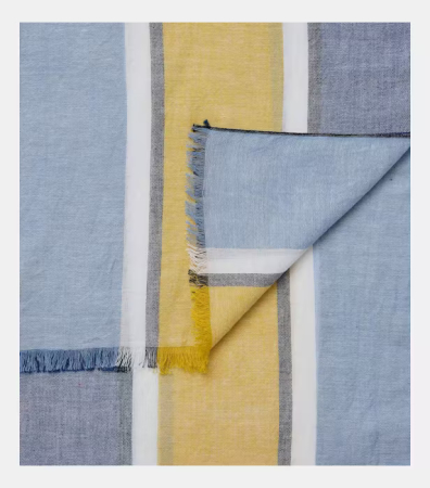 Esarfa bumbac barbati CASA MODA  galben/bleu dungi [1]