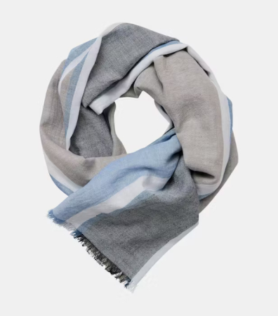 esarfe fulare manusi - Esarfa bumbac barbati CASA MODA  bej/bleu dungi