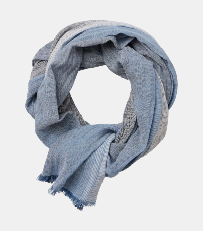 esarfe fulare manusi - Esarfa bumbac barbati CASA MODA bleu/bej degrade