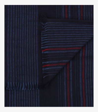 Fular bumbac CASA MODA dungi bleumarin/rosu [1]