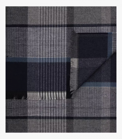 Fular barbati lana CASA MODA bleumarin carouri [1]