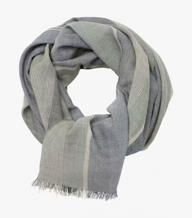 Accesorii - Esarfa subtire bumbac CASA MODA verde/albastru dungi