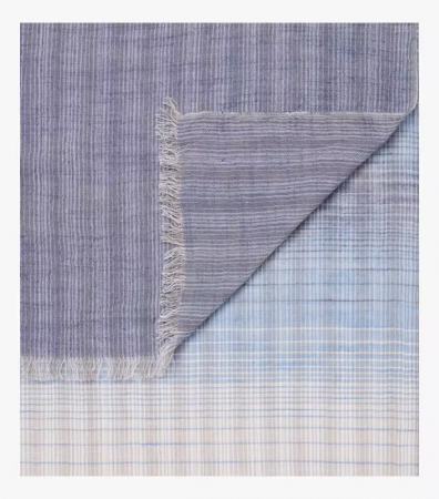 Esarfa subtire bumbac CASA MODA albastru/bleu dungulite [1]