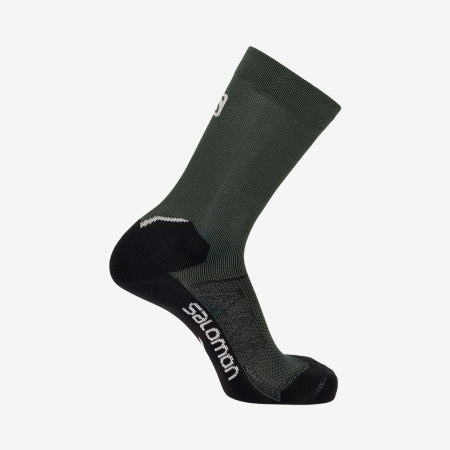 Outdoor - Sosete multisport unisex SALOMON SPEEDCROSS CREW DX+SX negru/verde