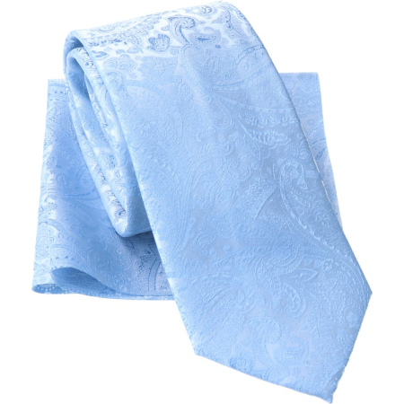 Accesorii - Set Cravata/Batista nunta LINTA bleu paisley