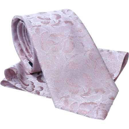 Accesorii - Set Cravata/Batista nunta LINTA roz paisley