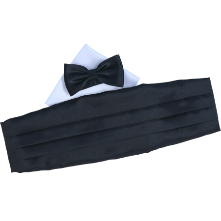 Accesorii - Set gala brau/papion/batista LINTA negru