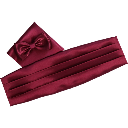 Accesorii - Set gala brau/papion/batista LINTA visiniu