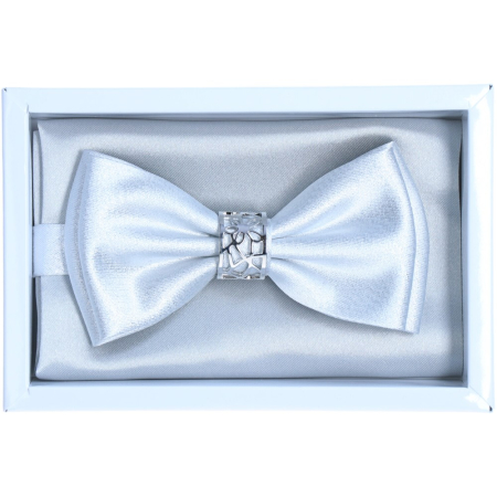 Accesorii - Set Papion/Batista nunta LINTA argintiu metal argintiu