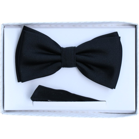 Accesorii - Set papion/batista matase LINTA negru