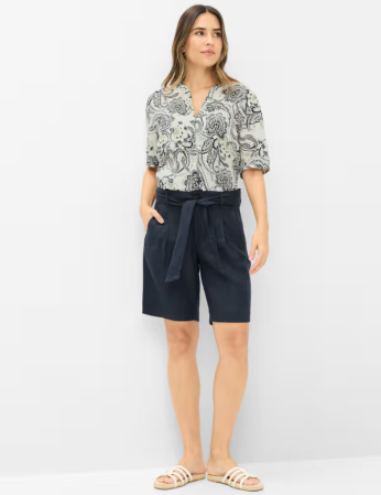 Pantaloni scurti in/bumbac femei BRAX MAINE B bleumarin [3]