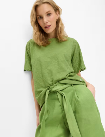 Pantaloni scurti in/bumbac femei BRAX MAINE B  verde [1]