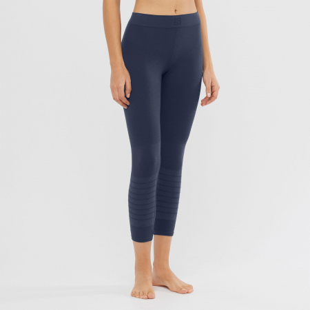 Colanti termici lana femei SALOMON ESSENTIAL WOOL bleumarin [1]