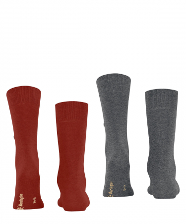 Set sosete barbati BURLINGTON Everyday 2 perechi gri si caramiziu uni 40-46 [1]