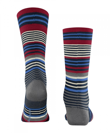 Sosete barbati BURLINGTON Stripe dungulite gri/rosu 40-46 [1]