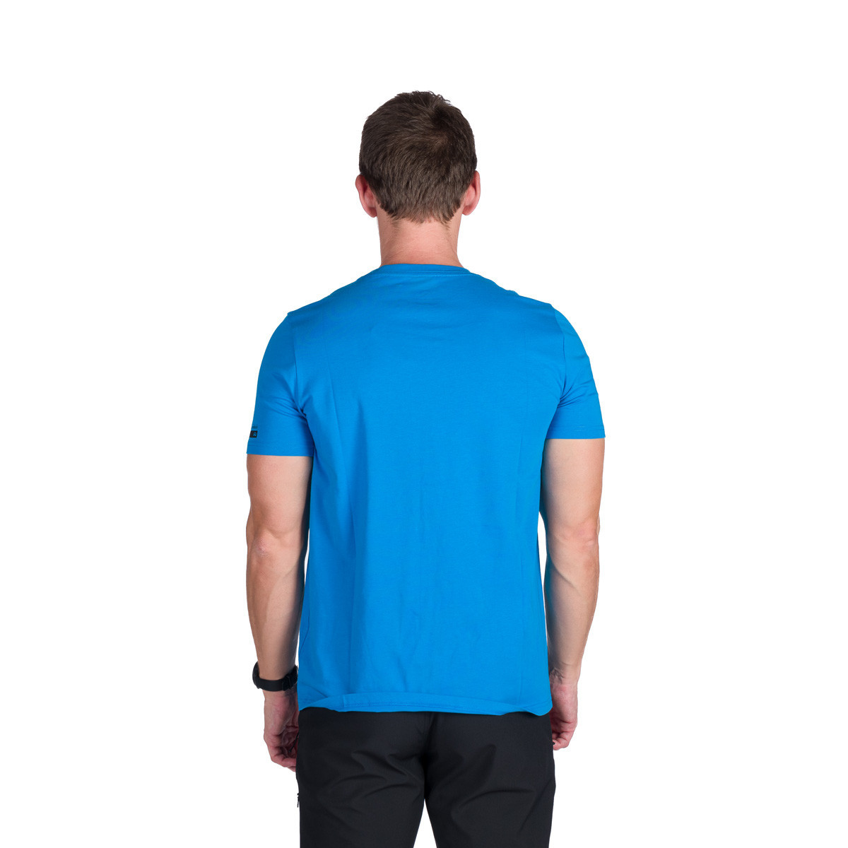 Tricou outdoor bumbac organic barbati NORTHFINDER FERDINAND albastru logo [1]