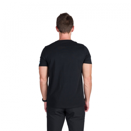 Tricou outdoor bumbac organic barbati NORTHFINDER BIRGER negru print montan [1]