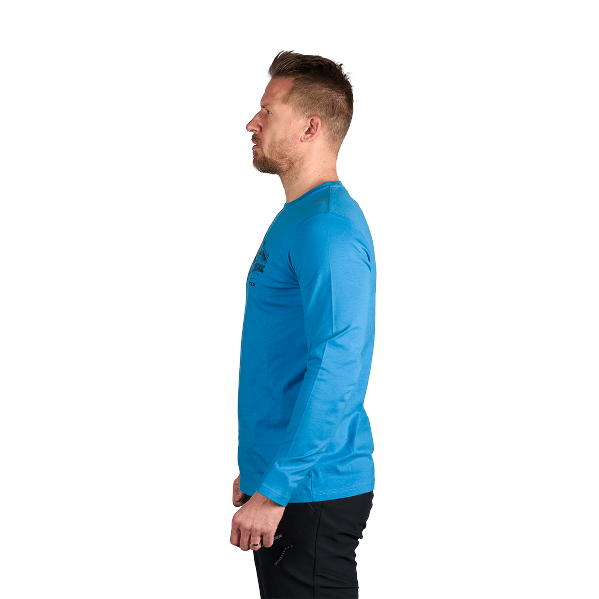 Bluza drumetii bumbac organic barbati NORTHFINDER DACSO albastru [1]