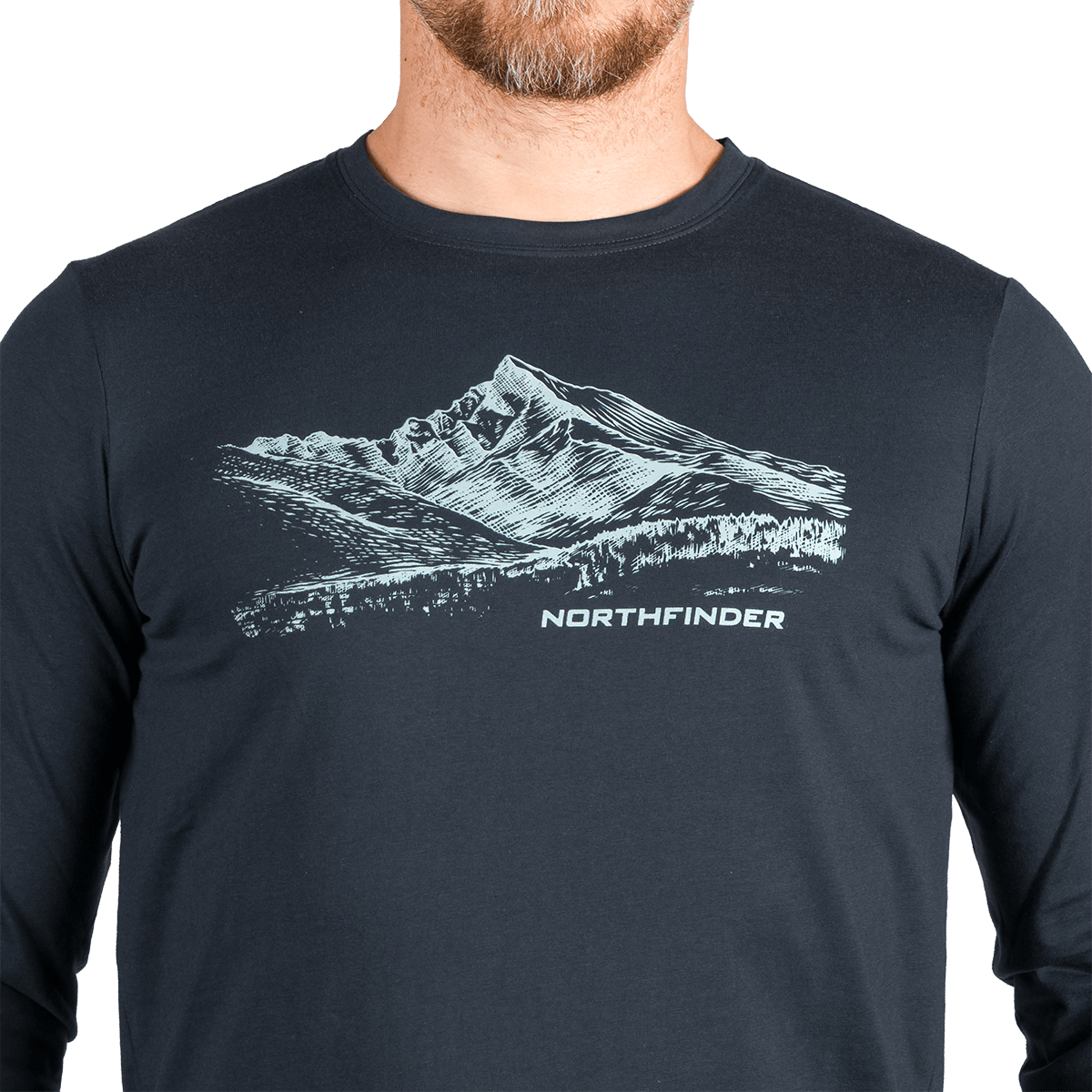 Bluza drumetii bumbac organic barbati NORTHFINDER DACSO bleumarin [4]