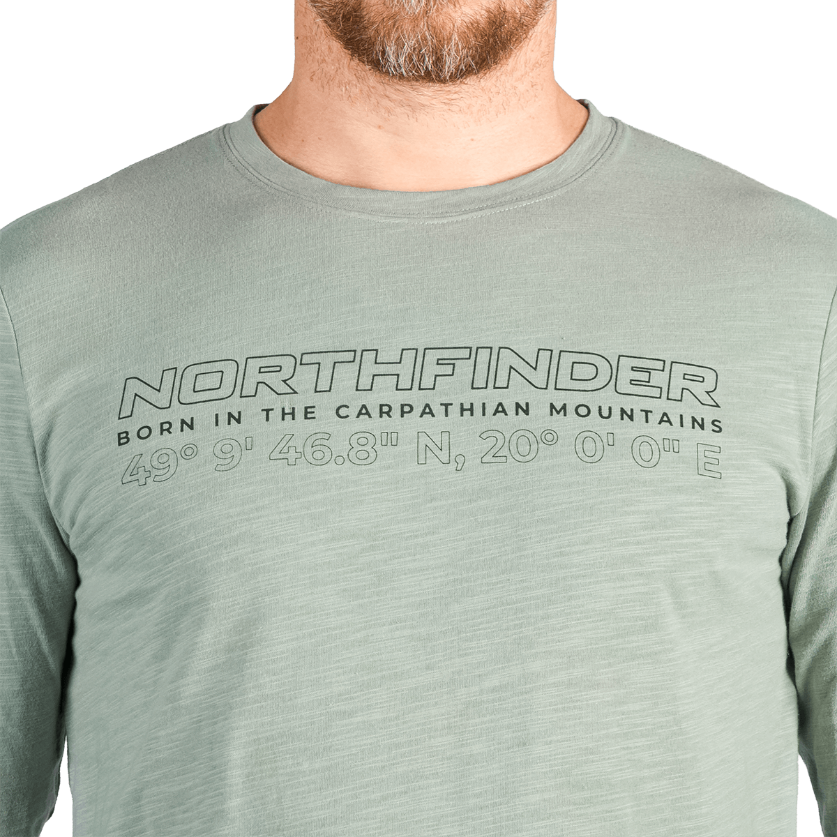 Bluza drumetii bumbac organic barbati NORTHFINDER DENES vernil [4]