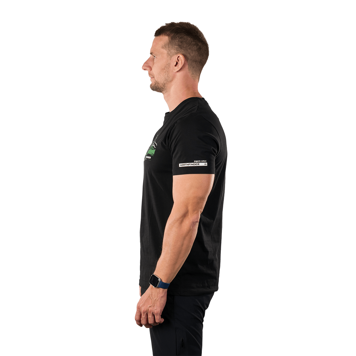 Tricou bumbac organic barbati NORTHFINDER BARTO  negru [1]