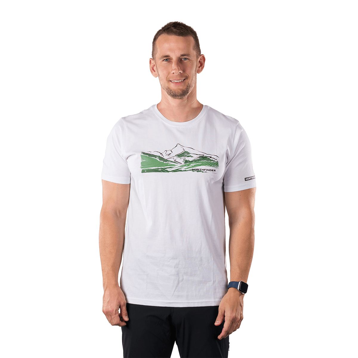 Tricou bumbac organic barbati NORTHFINDER BARTO alb [0]