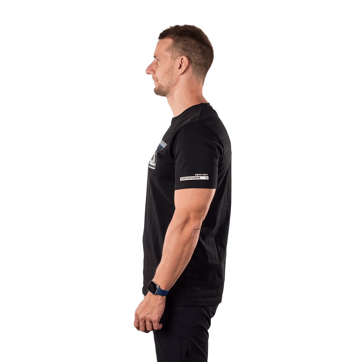 Tricou bumbac organic barbati barbati NORTHFINDER BARTOLOM negru [2]