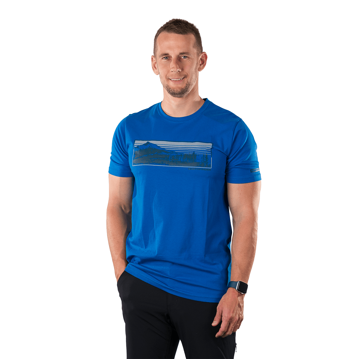 Tricou bumbac organic barbati barbati NORTHFINDER BARTOLOM albastru [1]