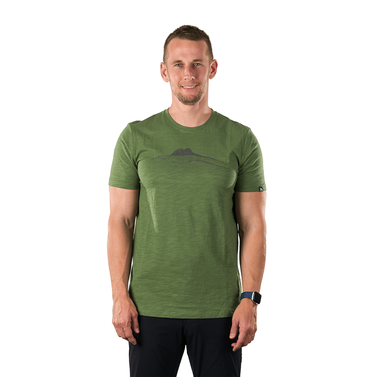 tricouri sport si outdoor - Tricou bumbac organic barbati NORTHFINDER JACINT verde