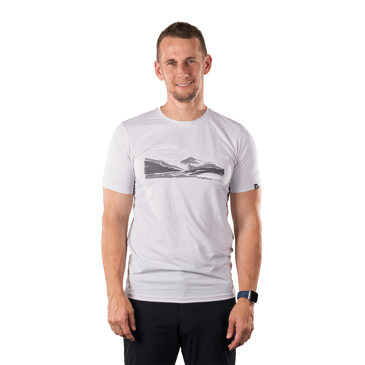 tricouri sport si outdoor - Tricou drumetie barbati NORTHFINDER NAZAREN alb