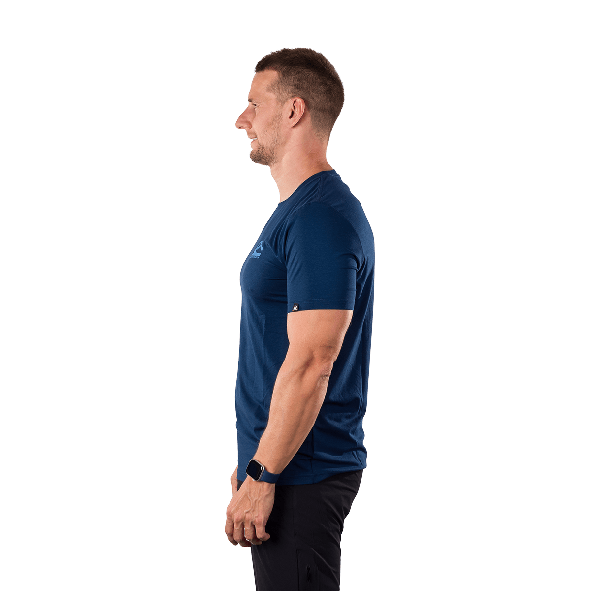 Tricou drumetie bambus/bumbac barbati NORTHFINDER ROQUE bleumarin [2]