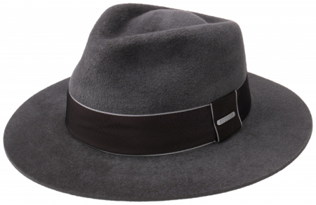Accesorii - Palarie barbati Traveller fetru blana nutrie STETSON gri