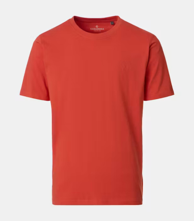 tricouri uni - Tricou O-neck bumbac barbati CASA MODA 00420 corai