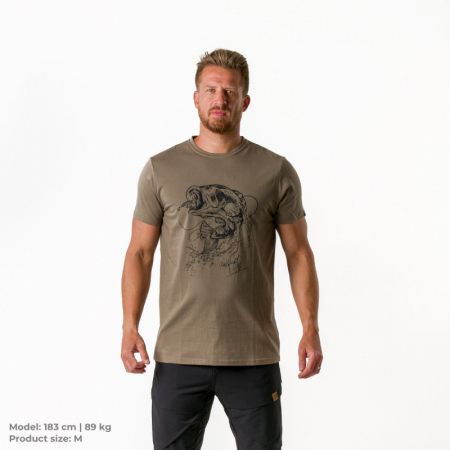 tricouri maneca scurta - Tricou bumbac barbati NORTHFINDER ARCHIE maro