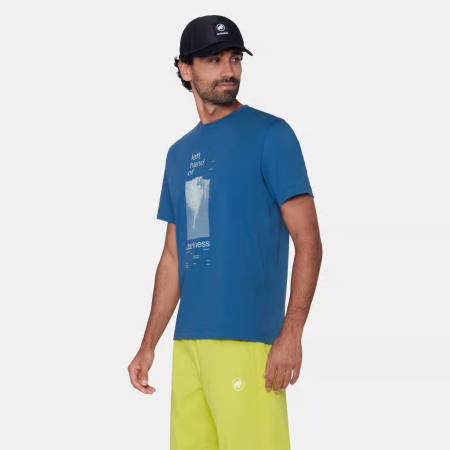 Tricou bumbac organic barbati MAMMUT Base HAND albastru [2]