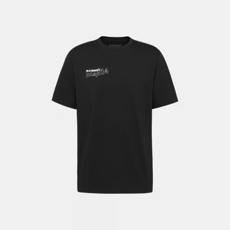 Outdoor - Tricou bumbac organic barbati MAMMUT Base MULTI-PITCH negru print alpinism