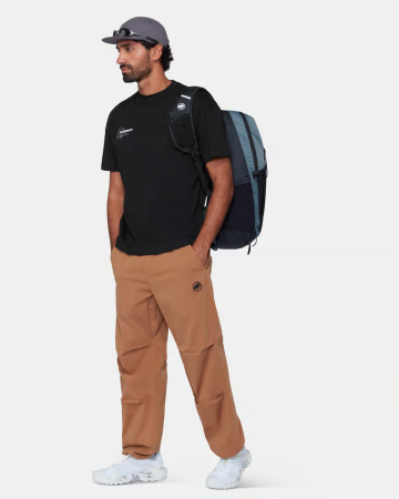 Tricou bumbac organic barbati MAMMUT BASE RELAXED GLACIER negru print ghetar [2]